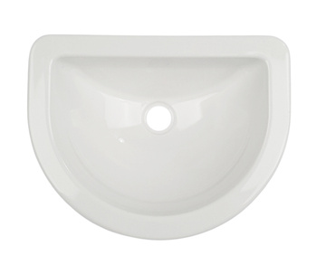 UMYWALKA PÓŁOKRĄGŁA BIAŁA Z POLISTYRENU 320 X 250 MM - idealna do łodzi, jachtu i kampera