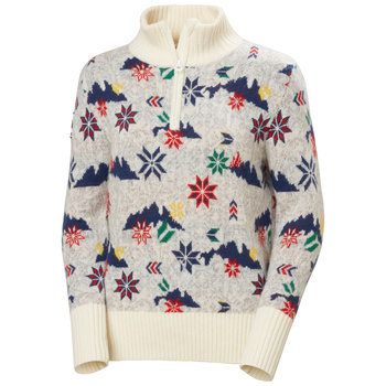SWETER DAMSKI HELLY HANSEN WEŁNA W ARCTIC ICELAND KNIT WHITE OLYMPICS