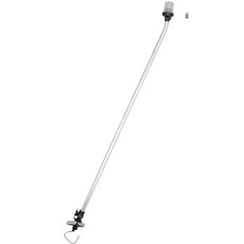 LAMPA NAWIGACYJNA NA MASZCIE 122 CM BIAŁA 360 KOTWICZNE - 12V OBUDOWA STAL NIERDZEWNA, Z GNIAZDEM