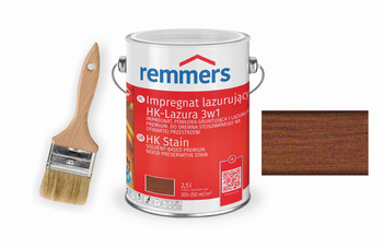 REMMERS IMPREGNAT LAZURA HK-LAZURA 3W1 2,5L ORZECH + GRATIS