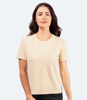 KOSZULKA DAMSKA ZHIK COTTON LOGO 3D TEE-0733 NAVY