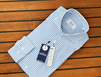 KOSZULA MĘSKA HATICO PURE E21303 SRIPED