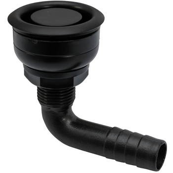 ODPOWIETRZENIE ZBIORNIKÓW KĄTOWE 90DEG 16MM, CZARNE