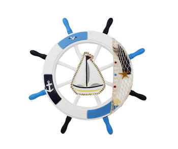 KOŁO STEROWE DREWNIANE MORSKIE 62 CM