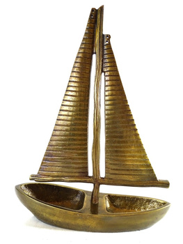 STATUETKA DEKORACYJNA JACHT 38CM vintage