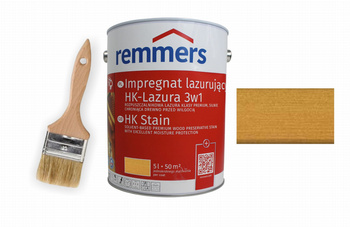REMMERS IMPREGNAT LAZURA HK-LAZURA 3W1 5L DĄB RUSTYKALNY + GRATIS