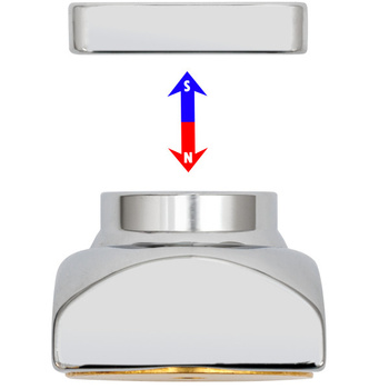 STOPER DRZWI MAGNETYCZNY MOSIĄDZ CHROMOWANY 38 x 38 x 26 mm (N)