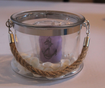 LAMPION ŚWIECZNIK WISZĄCY FIOLET