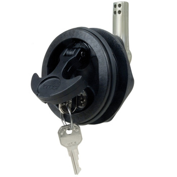 ZAMEK KLAPY, PODNOŚNIK DENNY, CZARNY 75x37MM