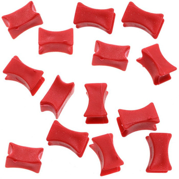 ZNACZNIKI ŁAŃCUCHA 6MM - CZERWONE - 14 SZT