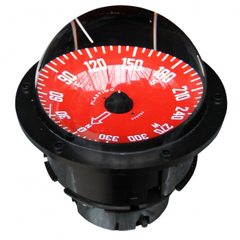 KOMPAS MORSKI PLASTIMO HORIZON 135 - OBUDOWA CZARNA, TARCZA CZERWONA (W) (X)