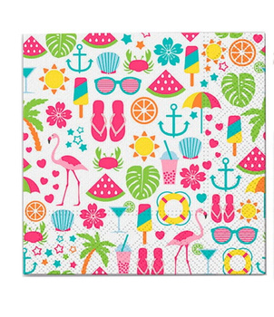 SERWETKI PAPIEROWE 33X33 SUMMER FUN