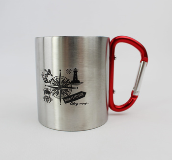 KUBEK METALOWY Z KARABIŃCZYKIEM RUSZAJ PO PRZYGODĘ