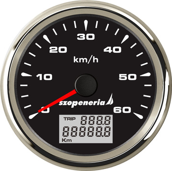 PRĘDKOŚCIOMIERZ GPS 0-60KM/H 85 MM CZARNY