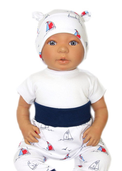 CZAPKA NIEMOWLĘCA NIEWIĄZANA MARIN BIAŁA