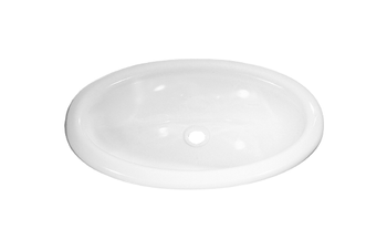 UMYWALKA ŁAZIENKOWA DO JACHTÓW I ŁODZI. BIAŁA OWALNA POLISTYREN 450X275MM