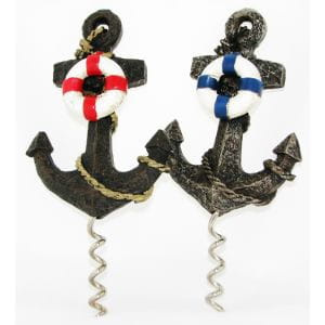 OTWIERACZ KORKOCIĄG DO BUTELEK KOTWICA CZERWONY LUB NIEBIESKI