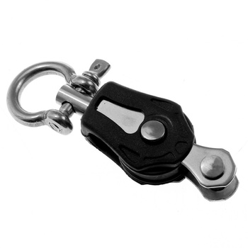 BLOCZEK POJEDYŃCZY Z KRĘTLIKIEM I ZACZEPEM - ROZMIAR 0 - LINA 5MM