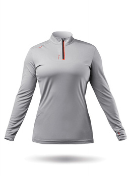 KOSZULKA DAMSKA ZHIK UPF 50+ UVACTIVE HIGH COLLAR  ATP-0080-W   SZARA