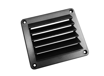 KRATKA WENTYLACYJNA CZARNA 142X126 MM