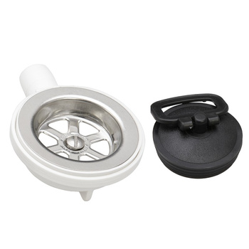 ODPŁYW UMYWALKI KĄTOWY 90DEG D20MM Z SITKIEM I KORKIEM OEM