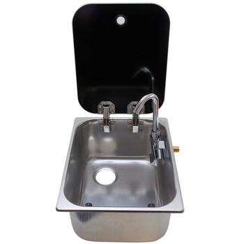 ZLEW PROSTOKĄTNY 321/261/146 Z KRANEM I POKRYWĄ (N)