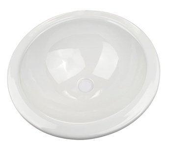 UMYWALKA OKRĄGŁA BIAŁA Z POLISTYRENU 320 MM - idealna do łodzi, jachtu i kampera